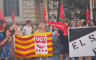 El personal del SEPE ens concentrem davant la delegació del Govern per denunciar la situació límit de les oficines a Catalunya