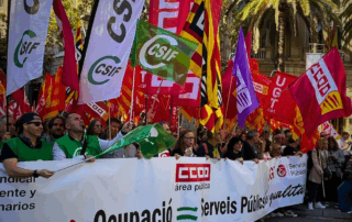 Les treballadores i treballadors públics ens concentrem a Tarragona, Girona, Lleida i Barcelona per exigir al Ministeri millores salarials, més ocupació i uns serveis públics de qualitat.