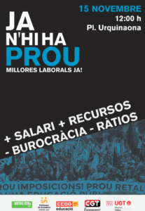 Cartell unitari laborals educació